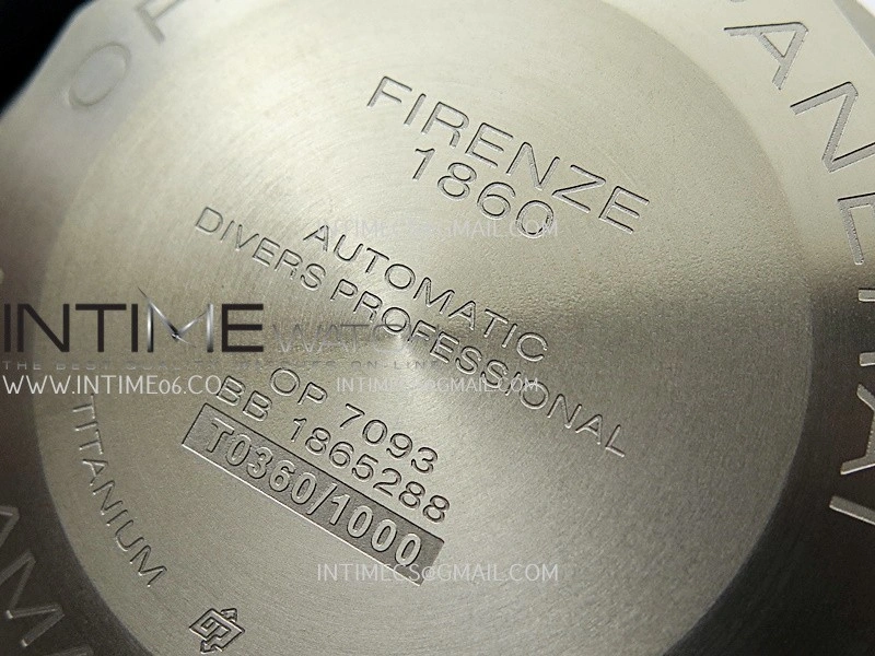 PAM1389 Titanium Submersible Black Ceramic Bezel VSF 1:1 Best Edition Black Dial On Black Rubber Strap P.9010 Clone